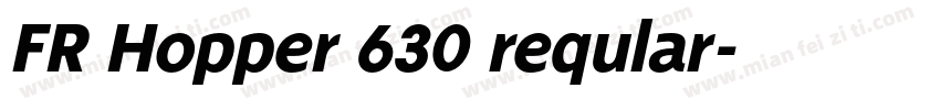 FR Hopper 630 reqular字体转换